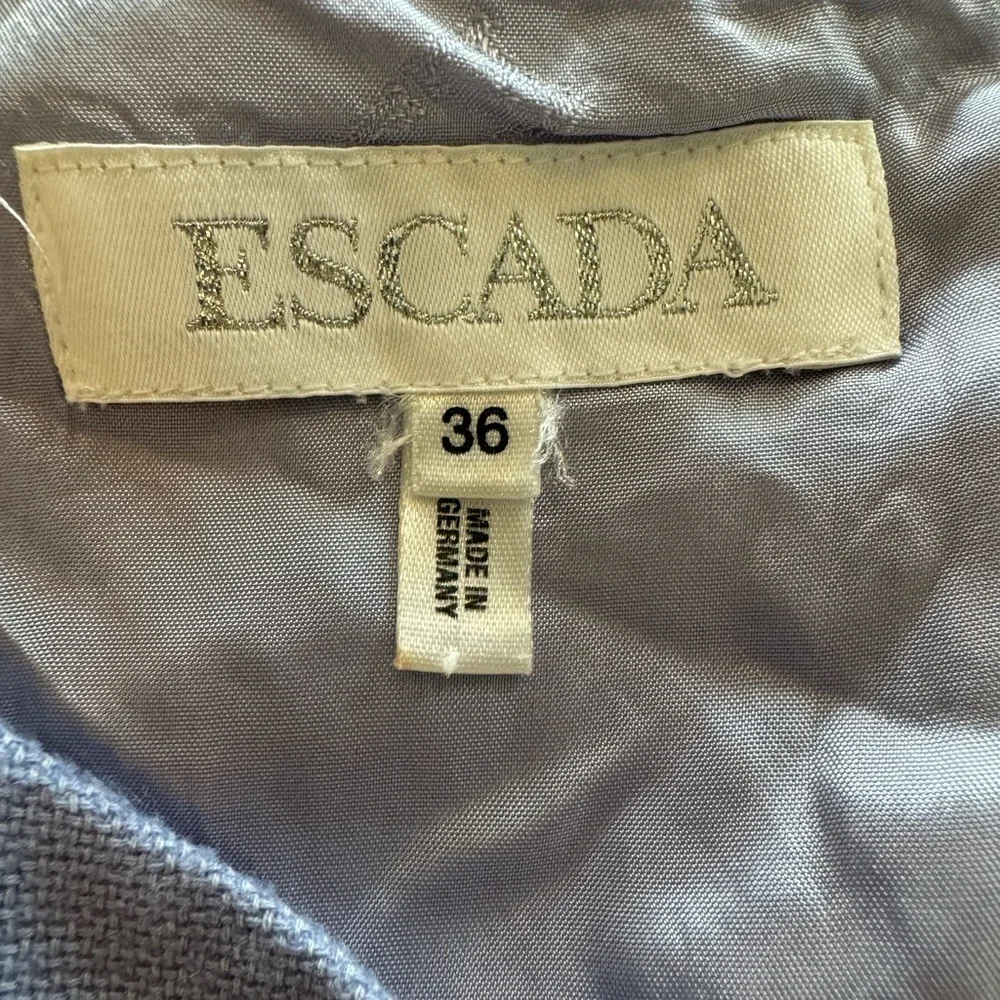 **HOST PICK** Vintage Escada Dress Sz 4 100% Wool Lilac Sleeveless Sheath - Picture 7 of 11